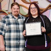 proud moment with certificate